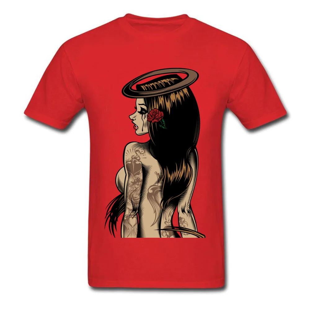 Laura [colored] 100% Cotton Top T-shirts for Men Short Sleeve Printed On Tees Brand New Summer Round Neck Sweatshirts Customized Laura [colored] red