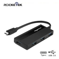 Rocketek multi otg usb type c 3,0 концентратор 4 порта type-c адаптер usb-c разветвитель интерфейс питания для MacBook Air pc Аксессуары для ноутбуков