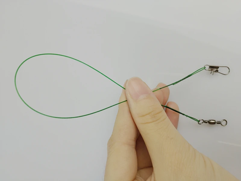 12-Pcs-Anti-bite-Fly-leash-Fishing-lead-Line-Rope-Wire-leading-line-Swivel-Stainless-Steel