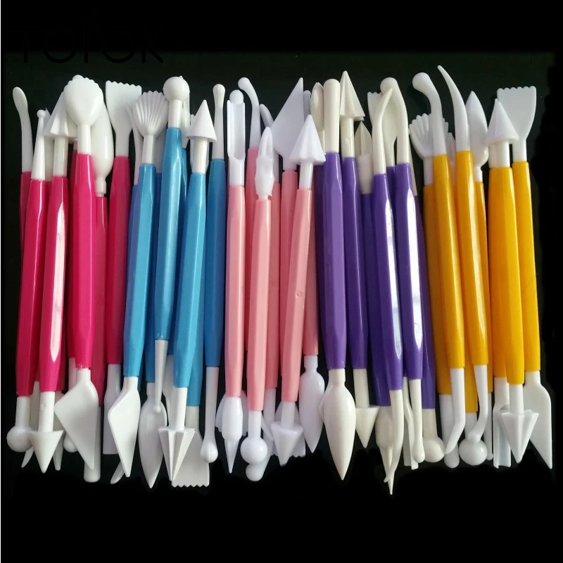 

Tofok 8PCS/Set Cake Carved Pens Flower Modelling Tool Fondant Biscuit Cake Molds For The Kitchen Baking Cake Decorating Tools
