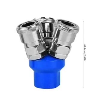 

Air Line Hose 2/3Way Alloy Steel Tube Quick Release Coupler Fittings 1pcs 1/4