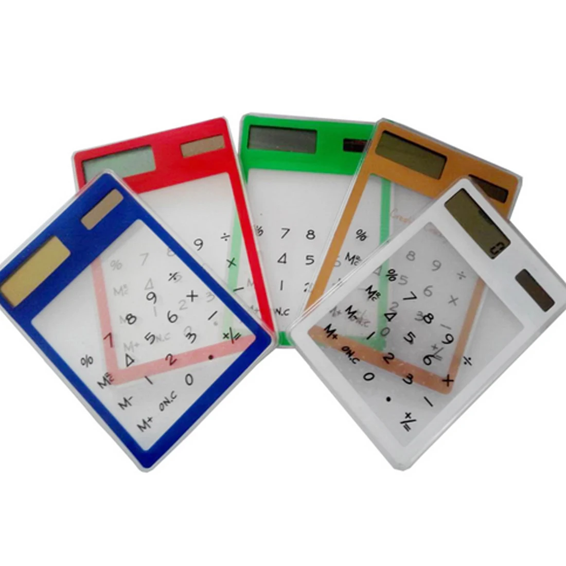 Centechia 8 أرقام لد شاشة تعمل باللمس الترا سليم شفاف الشمسية CalculatorStationery واضحة آلة حاسبة علمية مكتب