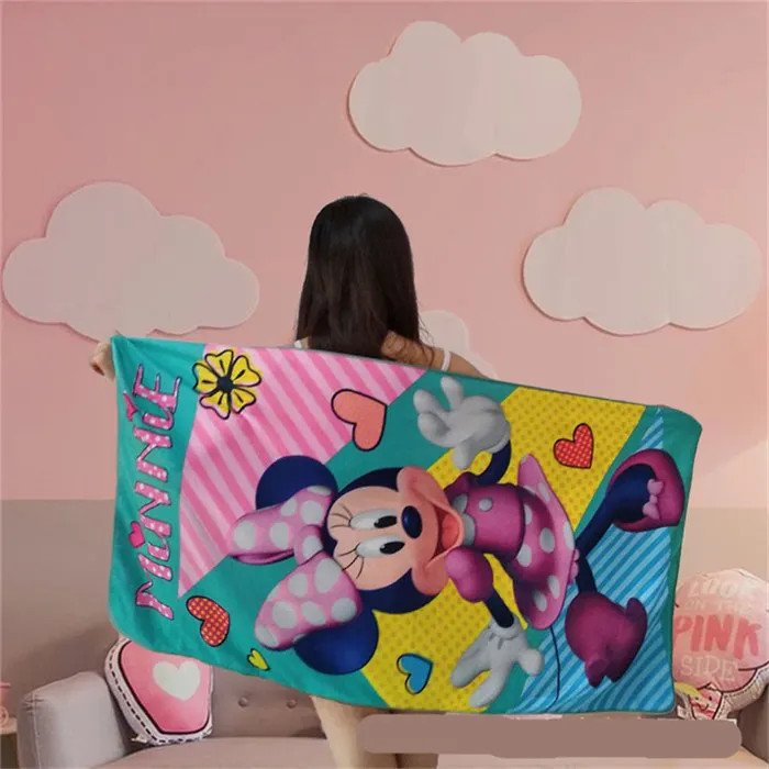 Disney банное полотенце для пляжа полотенце 60*120 см Человек-паук ванна+ полотенце для взрослых детей отдых кемпинг плавание тонкое одеяло - Цвет: Minnie