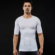 Для мужчин для похудения нижнее бельё девочек средства ухода за кожей shaper живота талии тренер жилет короткий рукав стрейч тонк