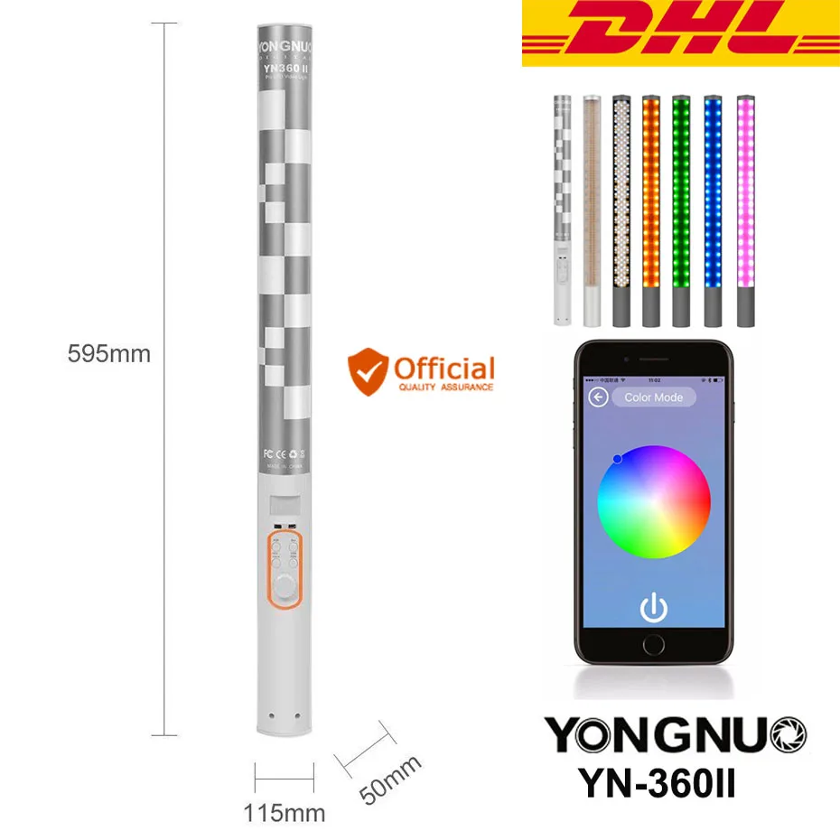 

YONGNUO YN360II 3200K-5500K 5200mAh Lithium Battery RBG Handheld LED Video Light for Samsang Huawei HTC iPhone ios 6 6s 7 8 Plus