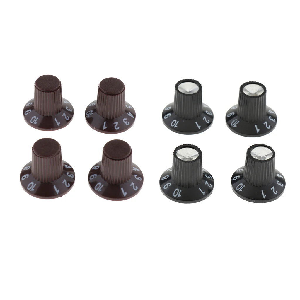 

4pcs Guitar Amp Amplifier Knobs Top Hat Effect Pedal Knobs for LP SG Electric Guitar