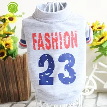 Сезон: весна–лето одежда с принтом в виде собак модные 23 Джерси майки, футболка из Джерси собак товары для животных Хлопковая блузка костюмы для собак костюмы для щенков