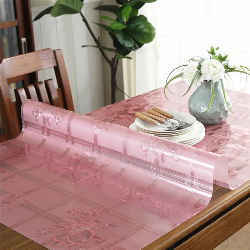 Waterproof pvc colorful tablecloth oil proof Anti hot Golden table mat