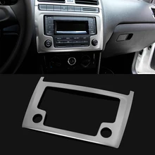 Автомобиль Стайлинг из нержавеющей стали интерьер Кондиционер панель декоративные блестки для Volkswagen POLO- аксессуары блестки