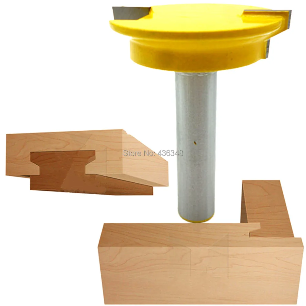 

Drawer Lock Router Bit 1/2" Shank Woodworking Milling Cutter Carbide Tipped Drill Carpentry Reversible Drawer Front Router Bits