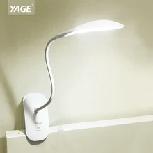 YAGE 5932 Desk Lamp LED reading Desk light 14 led table lamp clip led Touch on/off light Modern Foldable fixtures battery