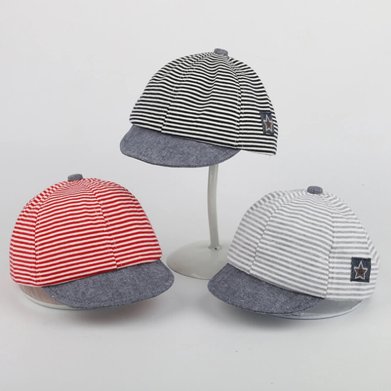 3 цвета унисекс для маленьких мальчиков и девочек повседневные Полосатые Шляпы плоский козырек Snapback cap