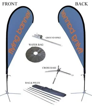 

M size Single side Teardrop Banner Stand W/Cross feet+water bag