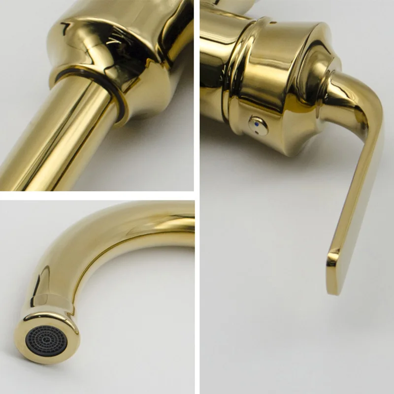 Gold Kitchen Faucet 360 Degree Rotation Vintage Brass Chrome Kitchen Sink Faucets Bathroom Basin Hot and Cold Water Mixer Taps Gold Kitchen Faucet 360 Degree Rotation Vintage Brass Chrome Kitchen Sink Faucets Bathroom Basin Hot and Cold Water Mixer Taps