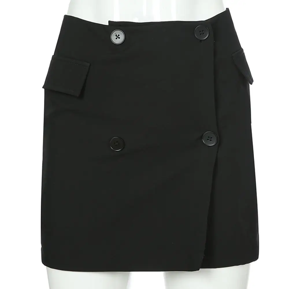 Женская юбка юбки faldas jupe femme shein модная женская однотонная черная короткая