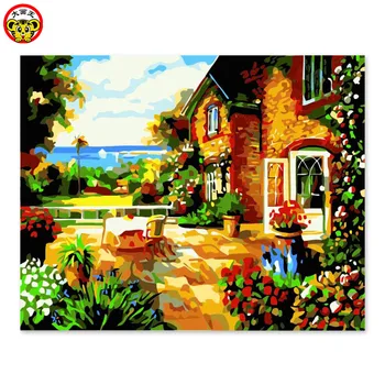 

painting by numbers art paint by number home decor painting of famous paintings of their own DIY handmade Thomas scenic spot