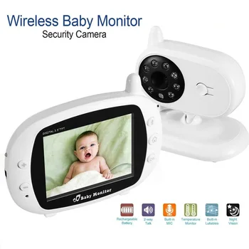 

2.4GHz Night Vision Temperature Monitoring 3.5 inch Wireless Video Color Baby Monitor High Resolution Baby Nanny Security Camera
