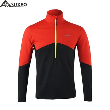 

ARSUXEO 2018 NEW Men's Spring Autumn Running T Shirts Active Long Sleeves Quick Dry Training Jersey Sports Clothing 3 Colors