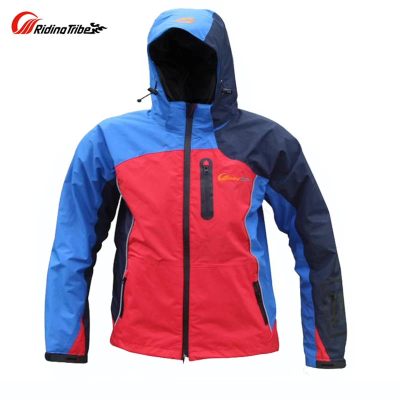 

Riding Tribe Motorcycle Protective Raincoat Motorbike Warm Racing Rain Jackets Windproof Road Travel Clothing 5 Protectors