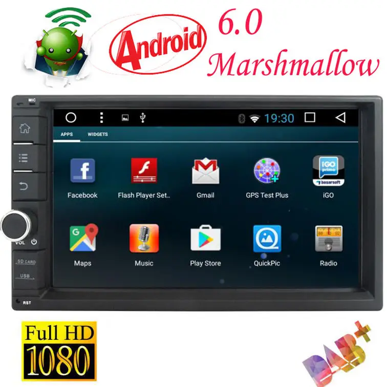Top In-dash Android 6.0 WIFI 7"Double 2DIN Car Radio GPS Stereo no-DVD Player dab+ 0 Top In-dash Android 6.0 WIFI 7"Double 2DIN Car Radio GPS Stereo no-DVD Player dab+ 0
