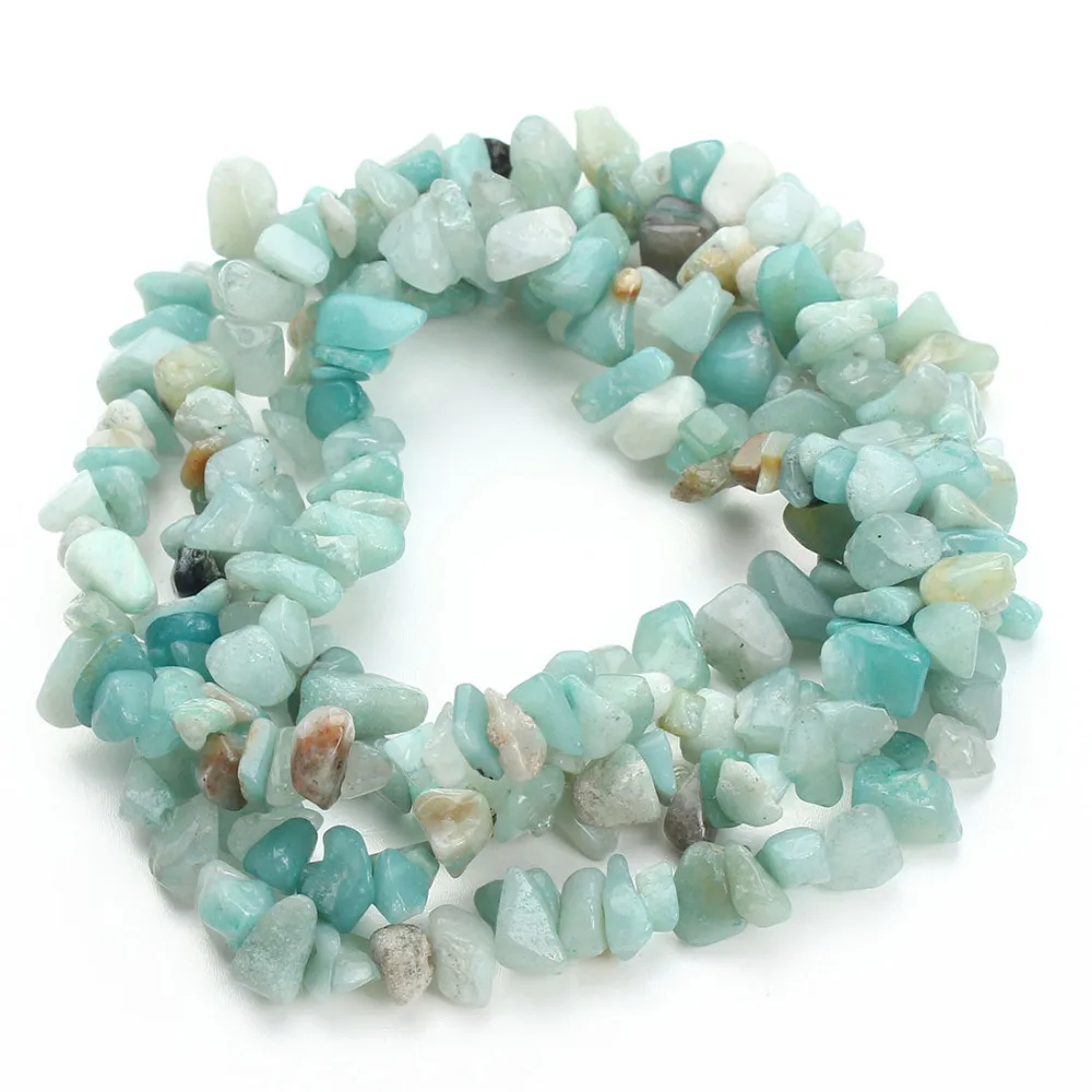 

5-8mm 1Strand Approx.80cm/31.5" Natural Irregular Gravel Blue Amazonite Stone Beads For Jewelry Marking DIY Material F1832