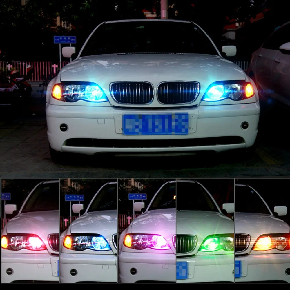 Светодиодная лампа T10 W5W с дистанционным управлением 2x разноцветные LED лампы для