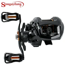 Sougayilang Baitcast катушки ультра светильник одностороннее управление литье 12+ 1BB Рыболовные катушки Путешествия Бас Рыболовная катушка колеса