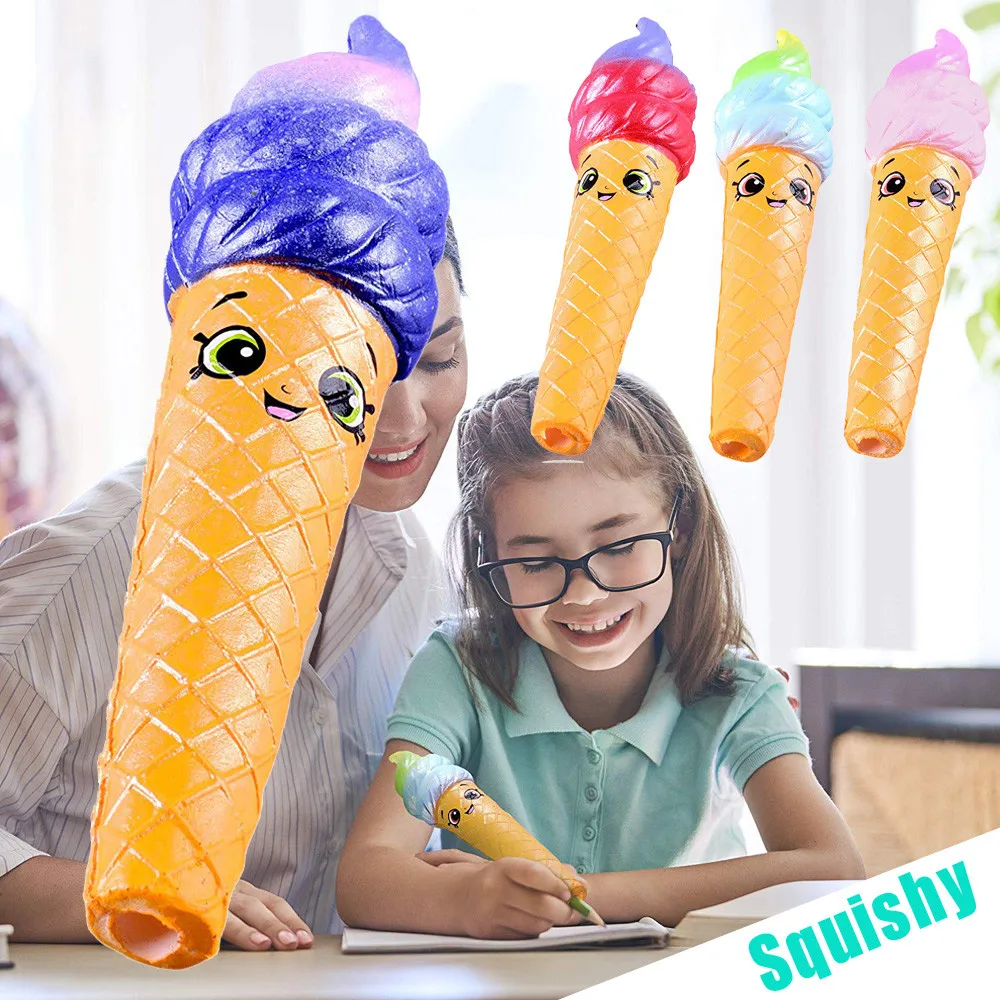 

Squishy Pencil Sleeves Ball Pen Squishies Pencil Grip Slow Rising Pencil Toppers Fruit Scented Stress Relief Elastic Toy YE11.29