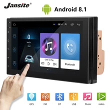 Jansite 2din 7 “Android auto lettore radio Android 8.1 touch screen Digitale Inversione della macchina fotografica di WIFI GPS FM Bluetooth Specchio collegamento USB