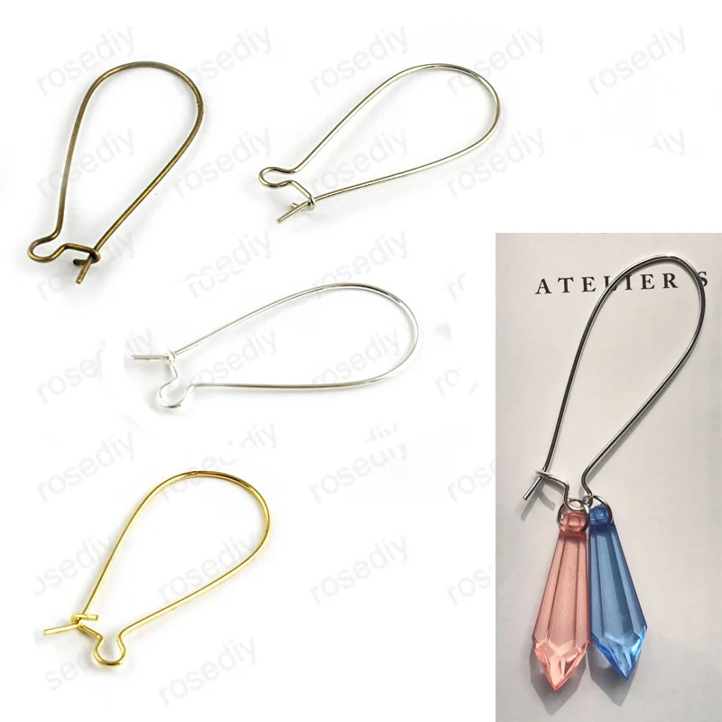 

20pcs/lot Metal Closable Earring Hook Base Findings Ear Wire Circle Hook Clasp Findings Ear Drops Womens Girl Diy Making Earwi