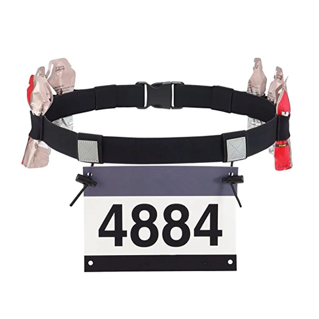 

Men Women Triathlon Marathon Race Number Belt Running Waist Pack Cloth Night Running Reflection Nummber Band #YL10