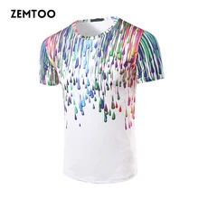 Brand Men’s Fashion 3D Printed T-shirts Men’s Fitness Casual Tops Male Summer Cotton Short Sleeve Funny T-shirt Homme ZM0177