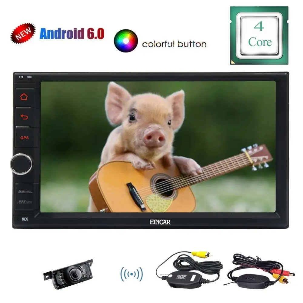 font b Wireless b font Rear Camera with Android6 0 Double 2 din Multi Touch