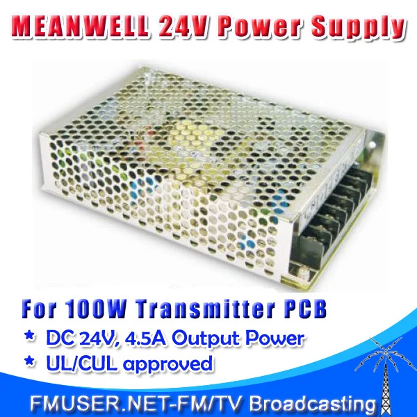 Подлинный MeanWell 100 Вт Один выход импульсный источник питания NES 24 В 4.5A