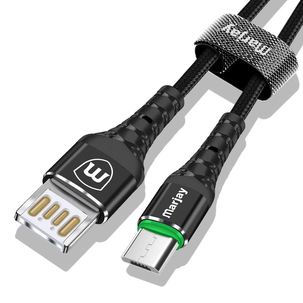 Marjay Micro USB кабель Быстрый зарядный Дата кабель Зарядное устройство USB кабель для samsung Xiaomi huawei Android Microusb кабель для мобильного телефона