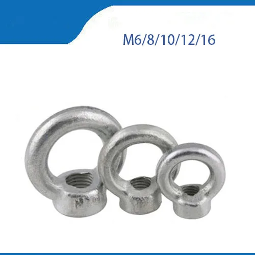 

M6 M8 M10 M12 M16 Zinc Plated Carbon Steel Loop Hole DIN582 Female Thread Round Ring Lifting Eye Nut