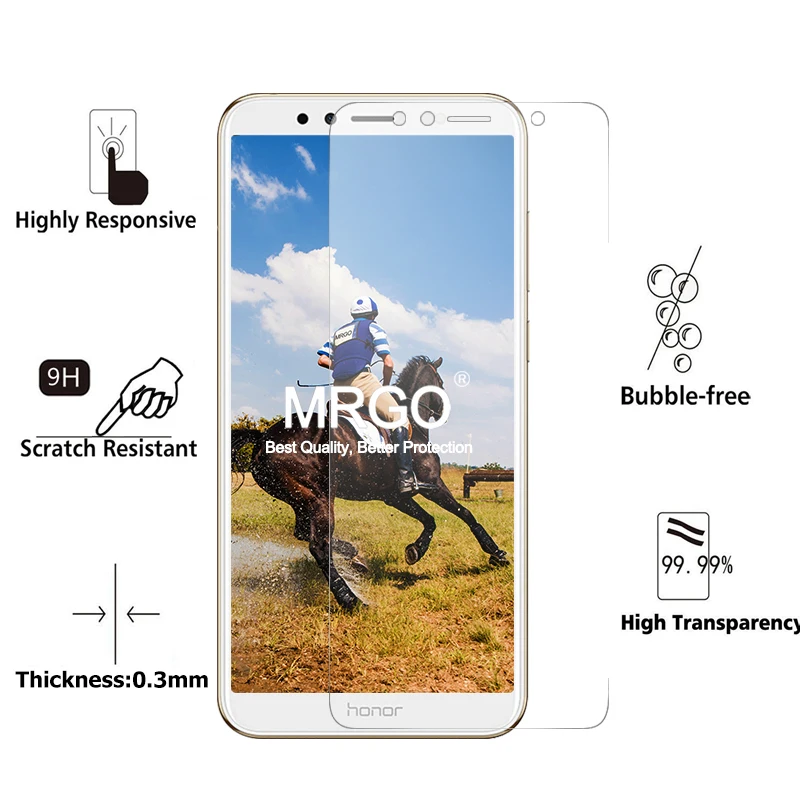 2 шт. Защитное стекло для Huawei Honor 7C 7A 2.5D Pro Защитная пленка экрана|Защитные стёкла и