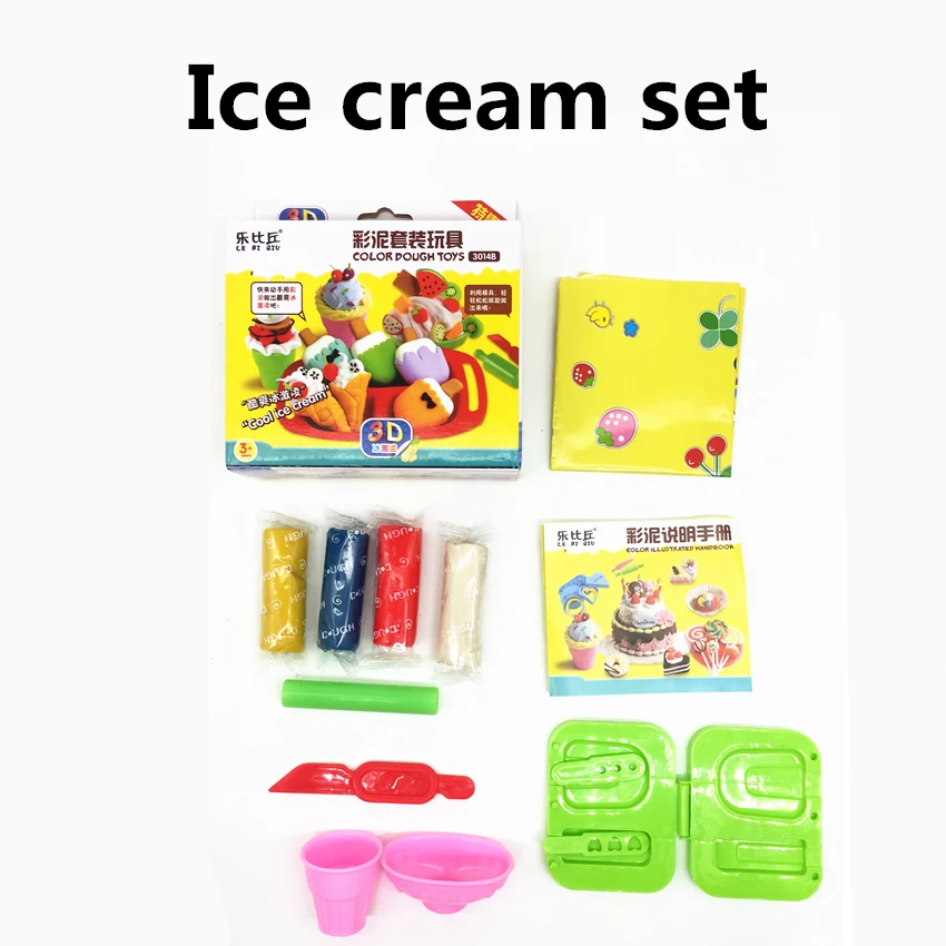 DIY Fimo Playdough Simulation Ice Cream Cake Candy Model Slime Kit Mold Set Kids Pretend Clay Nontoxic Toys Tools Accessories DIY Fimo Playdough Simulation Ice Cream Cake Candy Model Slime Kit Mold Set Kids Pretend Clay Nontoxic Toys Tools Accessories