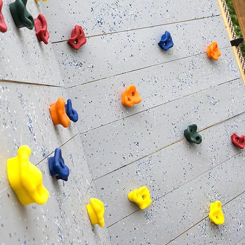 

Kids Climbing Rock 10-20 Stones Outdoor Indoor Playground Plastic Climbing Holds Wall Set Children Gift Backyard Toys Tools
