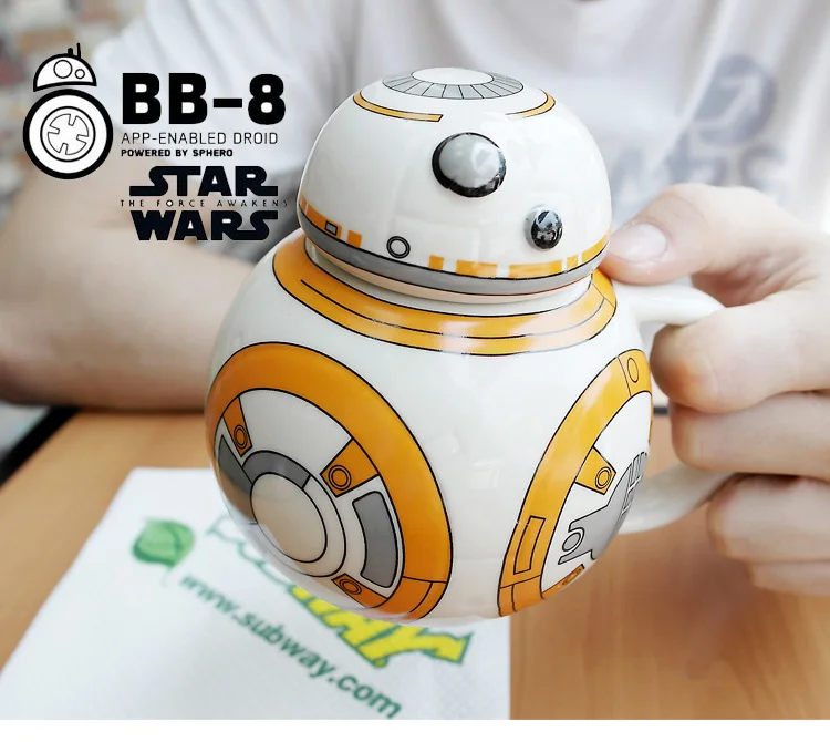 Koop Star Wars Lucky Koffie Mok R2D2 BB Darth vader 3D Koffie En Drink Cup Hoge Temperatuur Fabricage Keramiek Gratis Verzending