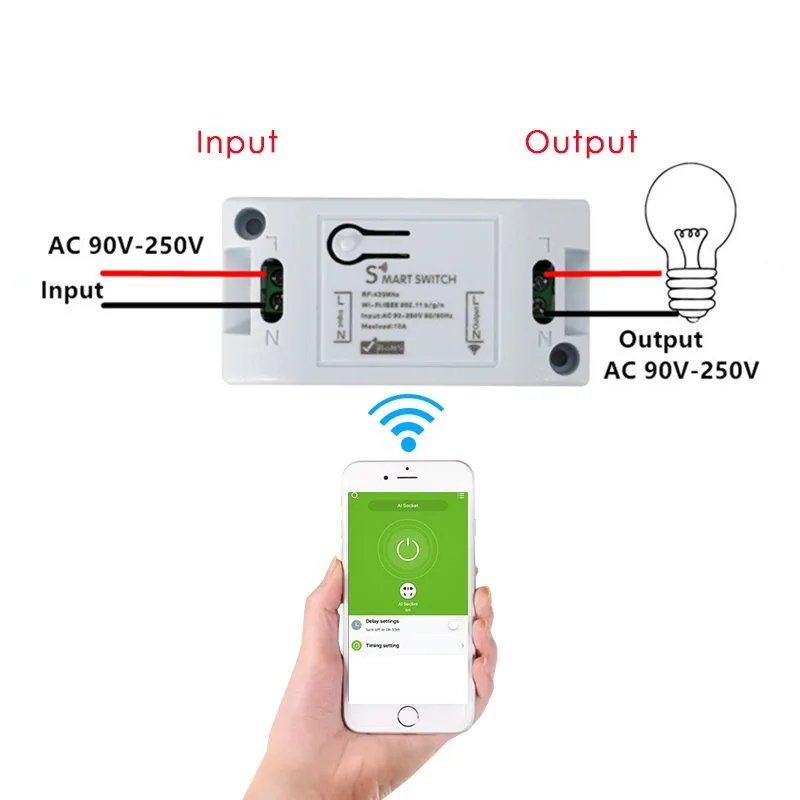 Wifi Switch DIY Умный Дом Модули Автоматизации Беспроводной Пульт Дистанционного Управления Свет Таймер Реле Переключатели