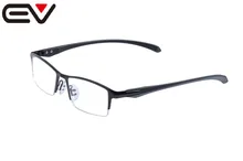 EV-vasos de acero inoxidable para hombre, Montura Vintage de media llanta, gafas para miopía con Montura, 55mm, EV1460, 4 colores