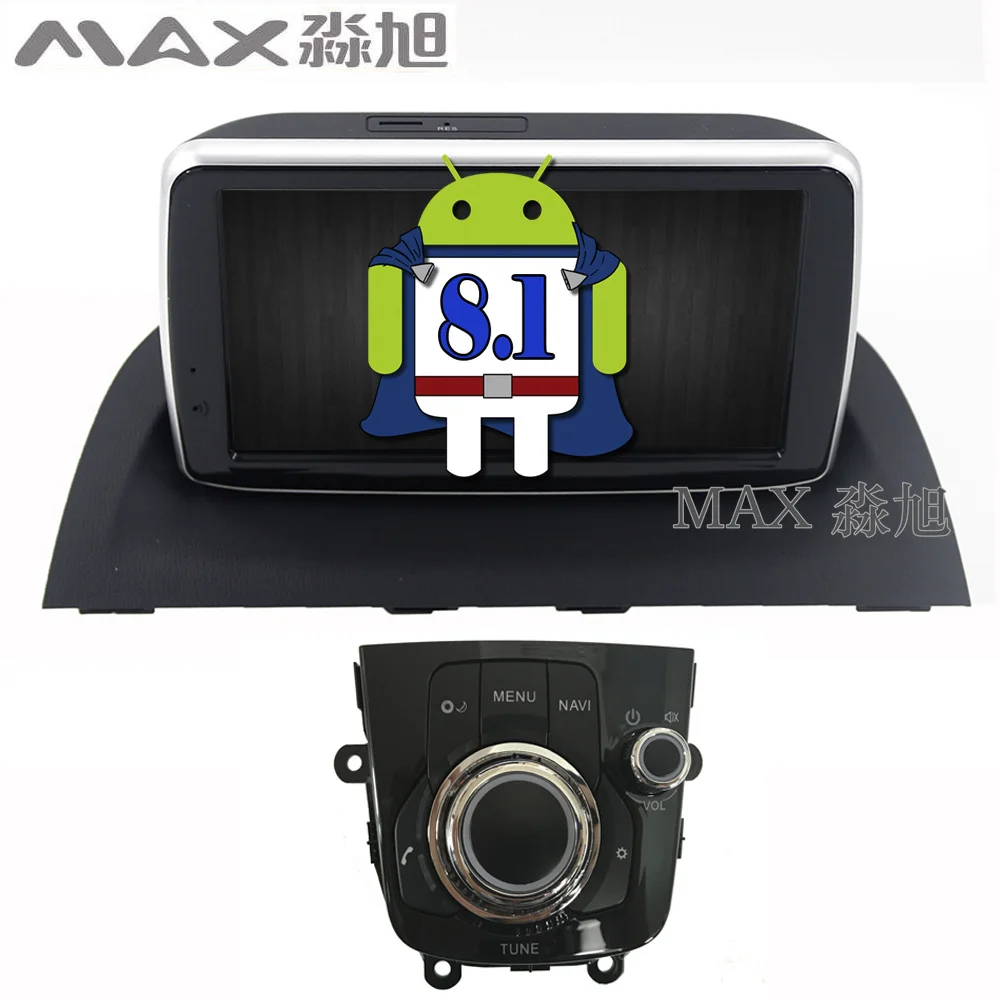 

MAX Android 8.1 GPS Navigation System Car DVD For MAZDA 3 Axela 2014-2018 Radio RDS 4G WiFi Bluetooth call/music SWC Free Map