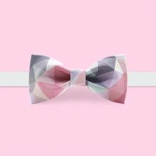 Новая мода Повседневная Мужская Женская Ручная работа розовый Алмаз галстук бабочка с принтом платье жениха Свадебные банты уникальные