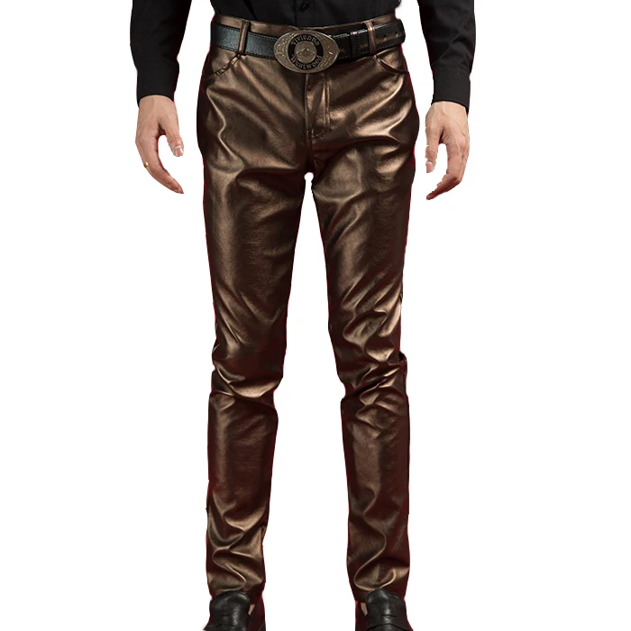 Online Buy Wholesale mens brown leather pants from China mens brown