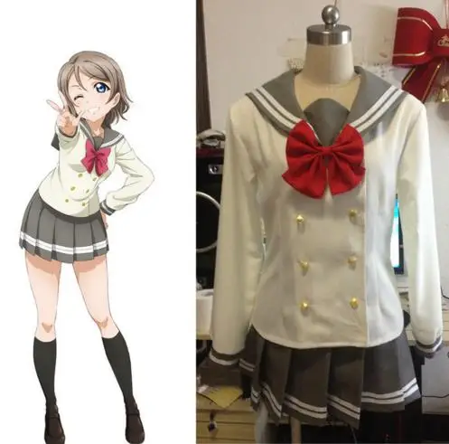 Watanabe You LoveLive! Sunshine Aqours Cosplay Costume Japanese Anime