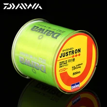 Daiwa linha de pesca de nylon de 500m, monofilamento, japonesa, durável, para pesca em pedra do mar, super forte, daiwa justron, pesca de carpa