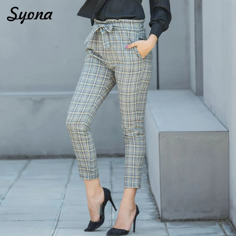plaid work pants