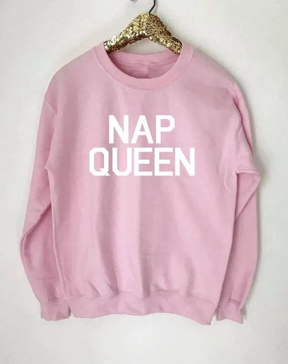 

Sugarbaby Nap Queen Crewneck Sweatshirt Tumblr Sleep Queen Funny Sweatshirt Cozy Jumper Lazy Sweatshirt Drop ship