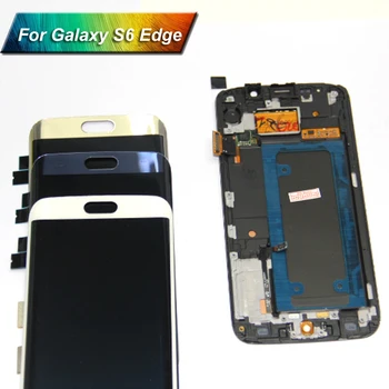 

100% Tested 5.1'' SUPER AMOLED Display for SAMSUNG Galaxy S6 edge LCD G925 G925I G925F Touch Screen Digitizer with frame